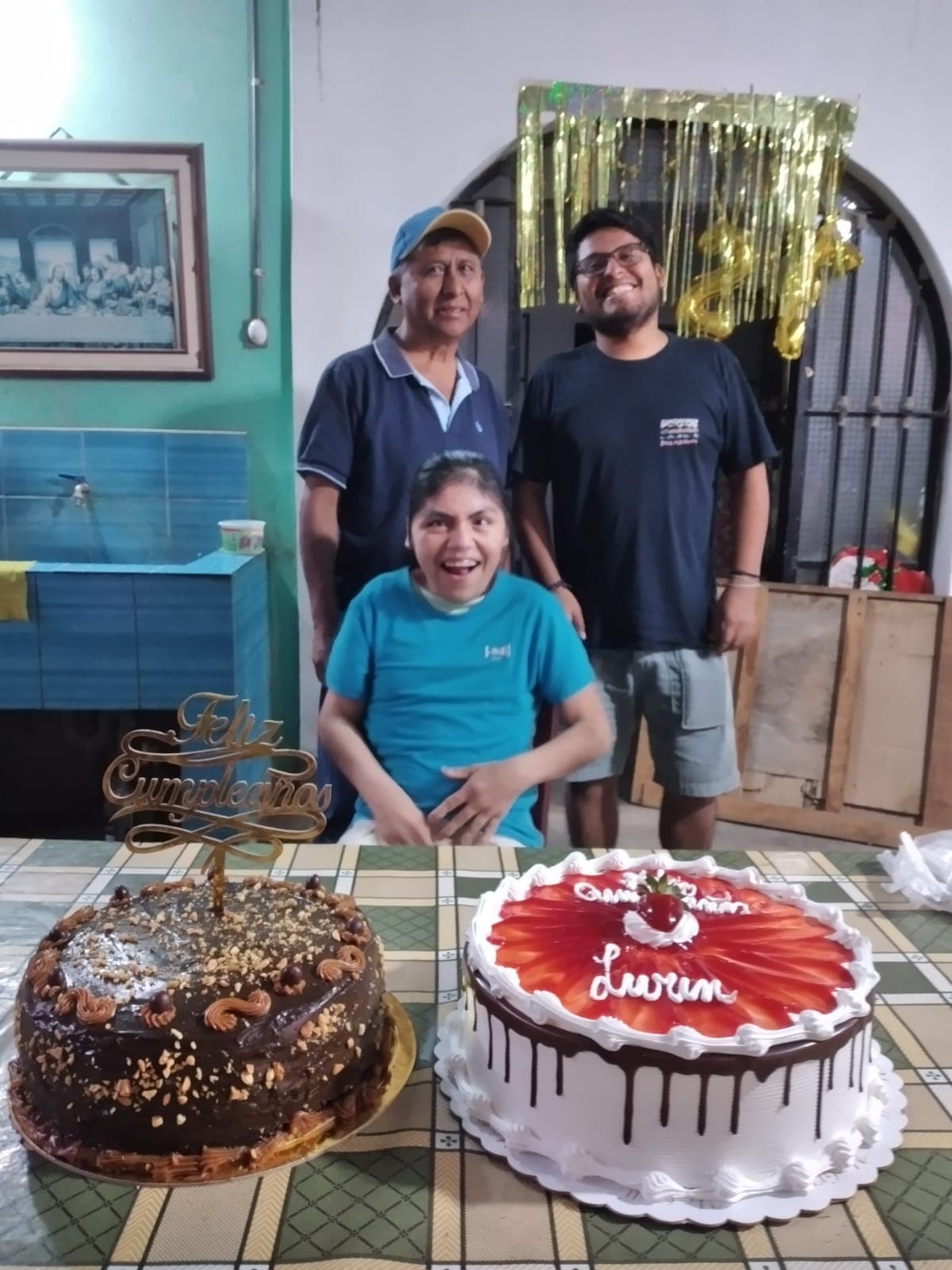 En el cumpleaños de la familia