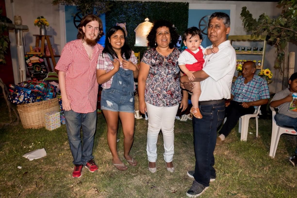 En la fiesta de cumpleaños de su nieto